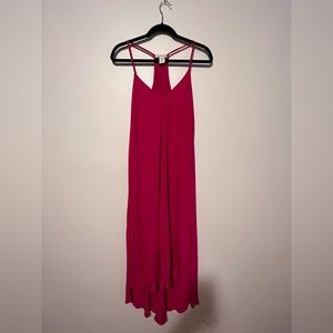 Adrienne Vittadini Pink High-Low Maxi Dress